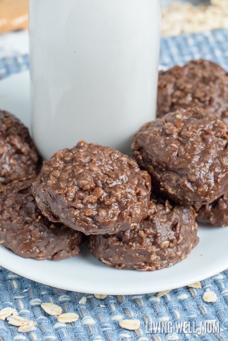 Dairy-Free No-Bake Chocolate Peanut Butter Cookies