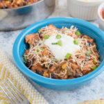 This hearty, gluten-free, one-pot dinner is ready in 30 minutes or less from start to finish and easy enough for Dad to make! Kids love this Mexican dinner too!