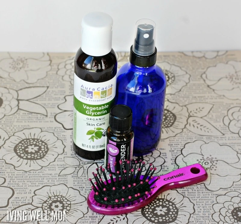 Brush through your child’s tangled, matted hair quickly and far less painfully with this easy DIY natural hair detangler!