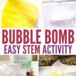 This fun STEM activity will delight kids of all ages. They’ll love creating the simple and safe chemical reactions that cause these Bubble Bombs to explode!