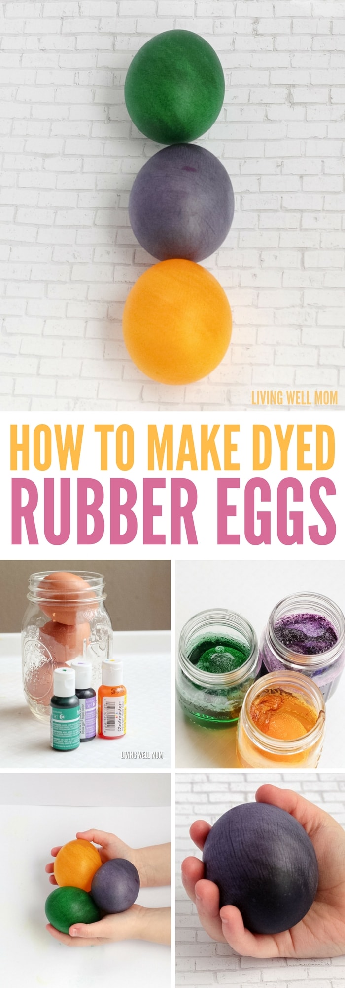 Transform your kitchen into a science lab with these colorful dyed rubber eggs! Whether for a fun twist on dyed Easter eggs or a science experiment, you won’t believe how easy it is!