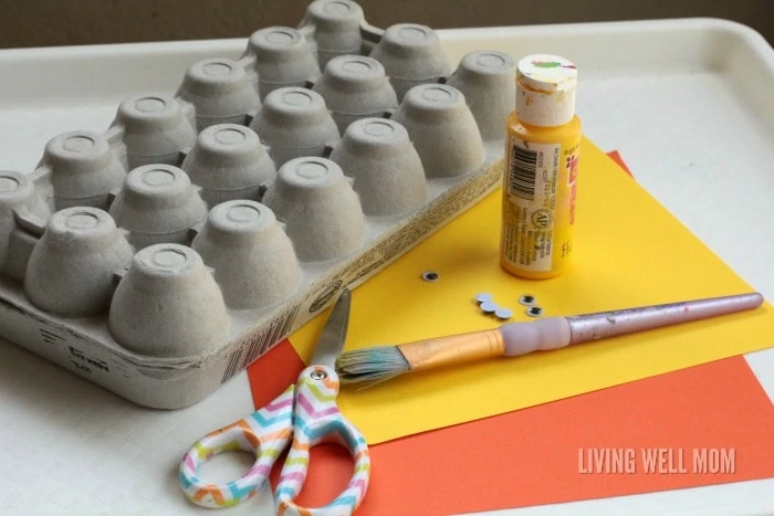 Egg Carton Chicks are cute Easter or springtime decorations or simply as a cute homemade toy for kids!