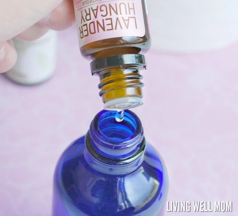 drop of lavender oil for DIY toilet spray
