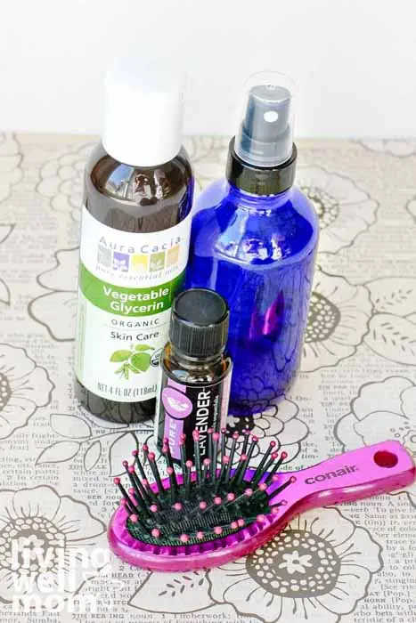 ingredients for DIY detangler spray