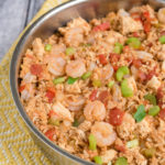 With shrimp, ground sausage, and chicken, this One-Pot Jambalaya dinner is kid-friendly and ready in 30 minutes or less!