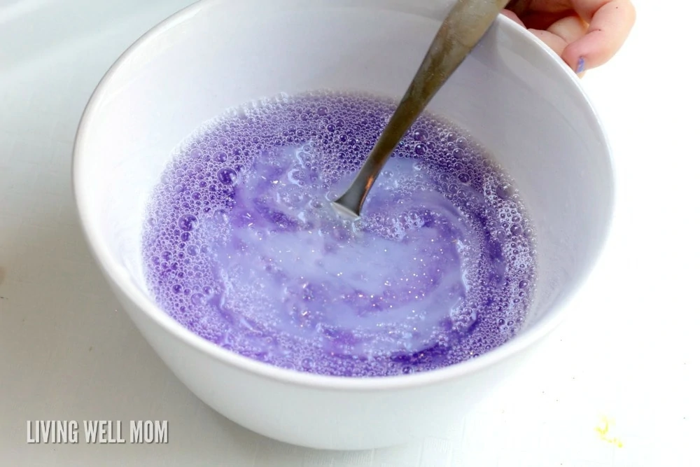 Easy DIY Glitter Glue Slime - Mom Spark - Mom Blogger