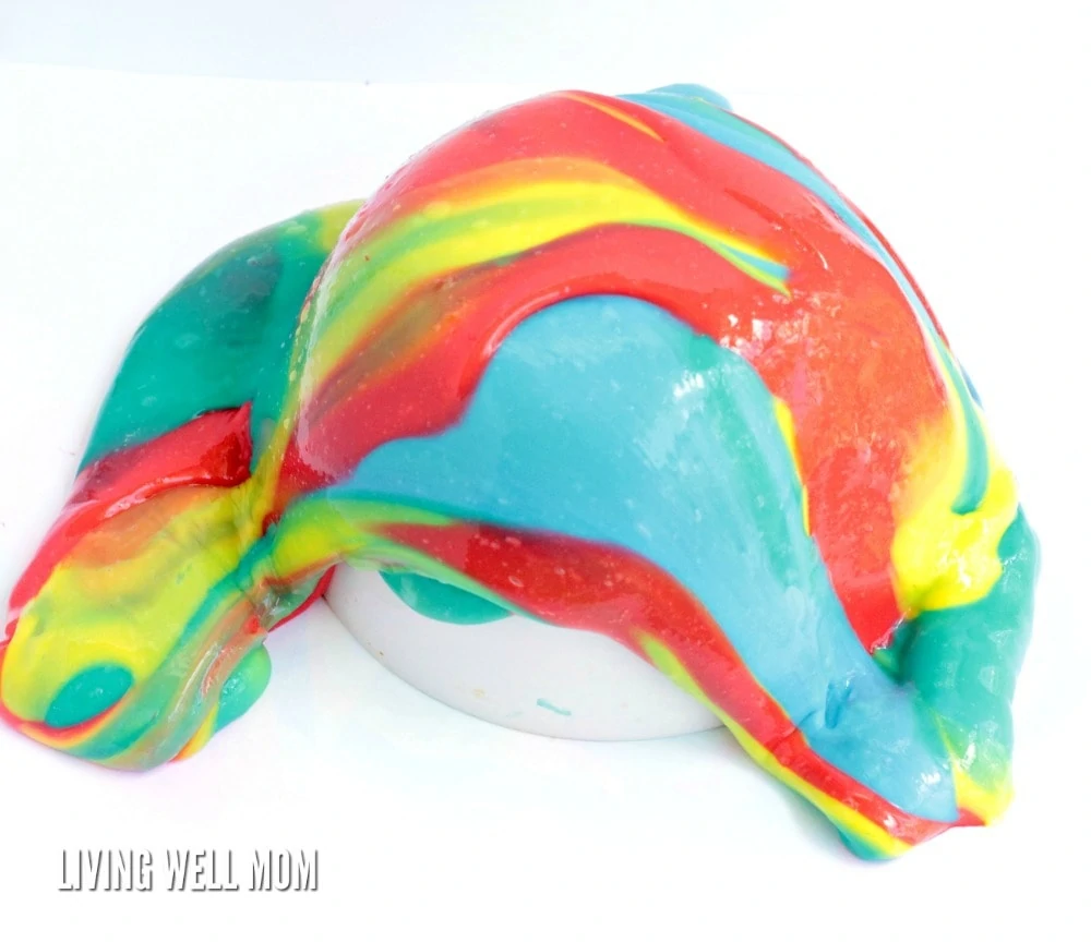 This easy colorful rainbow gak activity is a fun sensory activity kids of all ages will love! Find the easy step by step tutorial here.