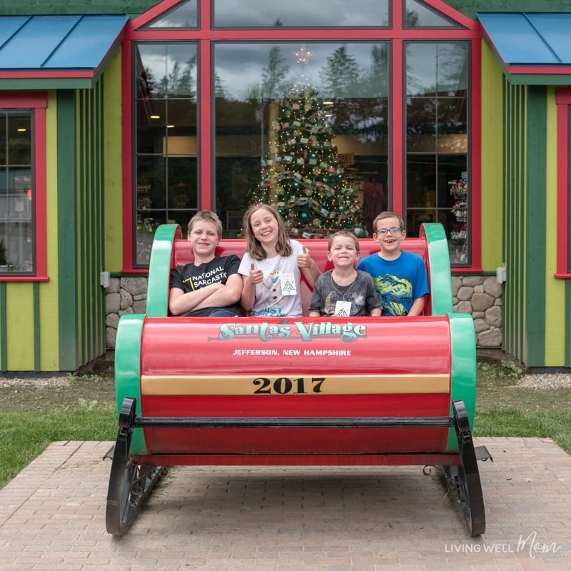 16 Reasons Why You Need to Take Your Family to Santa's Village in Jefferson, NH - from meeting Santa himself to feeding his reindeer, fun roller coasters and an awesome watermark, Santa's Village is an amazing family attraction the whole family will love!