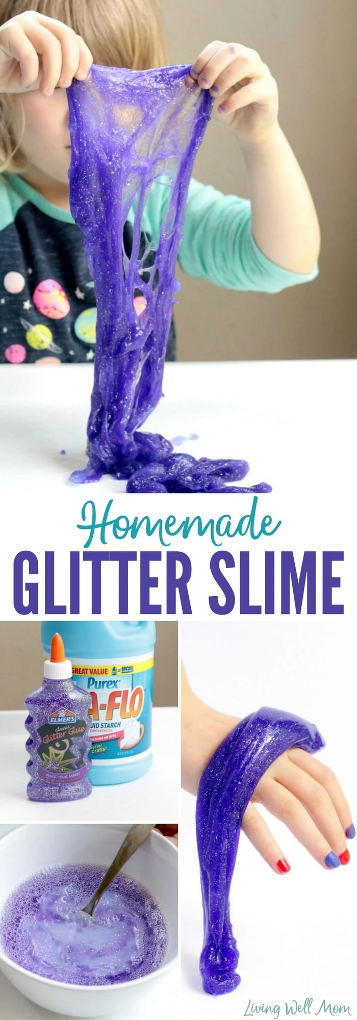 Slime Recipe {An Easy Glitter Slime Kids Craft}