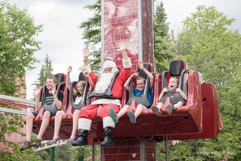 16 Reasons Why You Need to Take Your Family to Santa's Village in Jefferson, NH - from meeting Santa himself to feeding his reindeer, fun roller coasters and an awesome watermark, Santa's Village is an amazing family attraction the whole family will love!