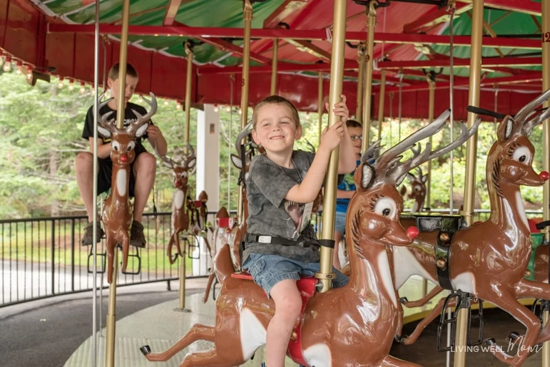 16 Reasons Why You Need to Take Your Family to Santa's Village in Jefferson, NH - from meeting Santa himself to feeding his reindeer, fun roller coasters and an awesome watermark, Santa's Village is an amazing family attraction the whole family will love!