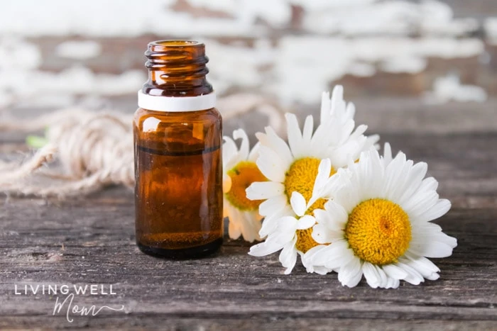 bottle of chamomile oil 