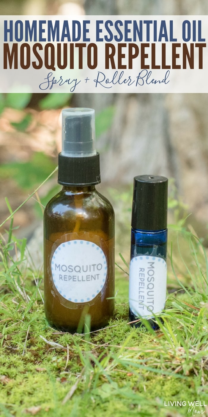 homemade essential oil mosquito repellent spray + roller blend