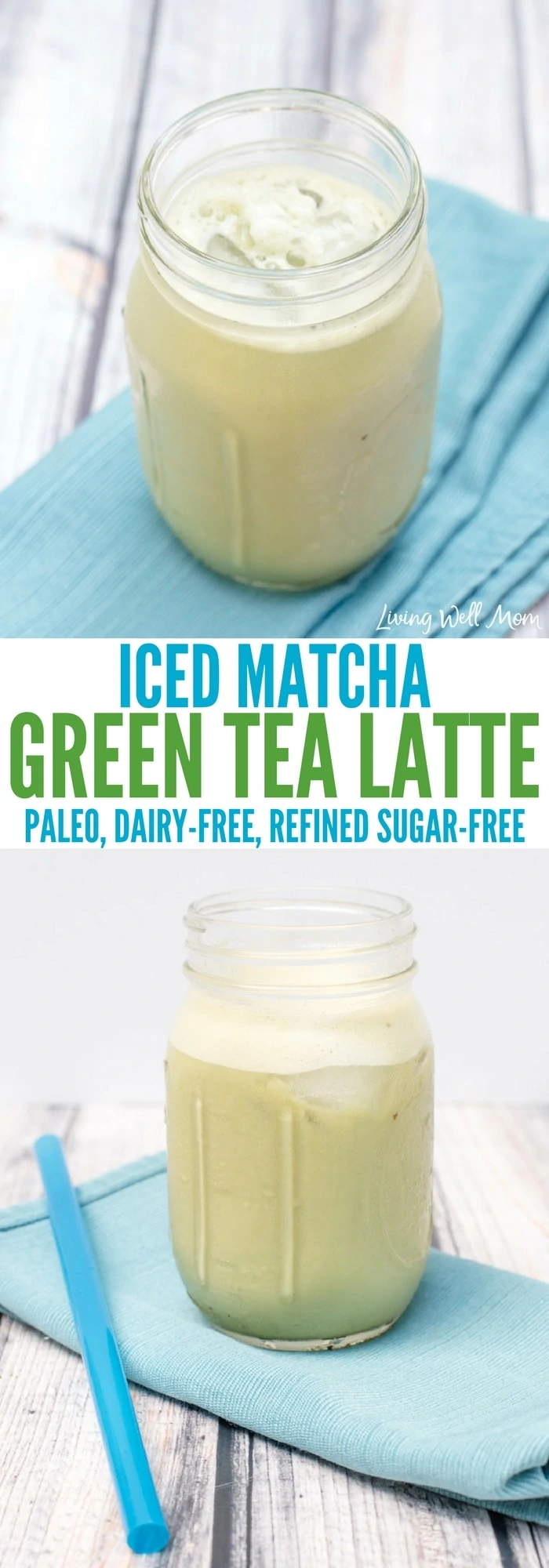 Copycat Starbucks Dairy-Free Iced Matcha Latte - Healthy Little Vittles