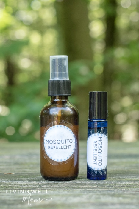 diy mosquito repellent spray and roller with essential oils