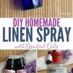 Love the fresh floral scent in your linens? Make your own DIY Homemade Linen Spray with Essential Oils in just 5 minutes and enjoy months of night time pampering that every mom could use after a busy day!