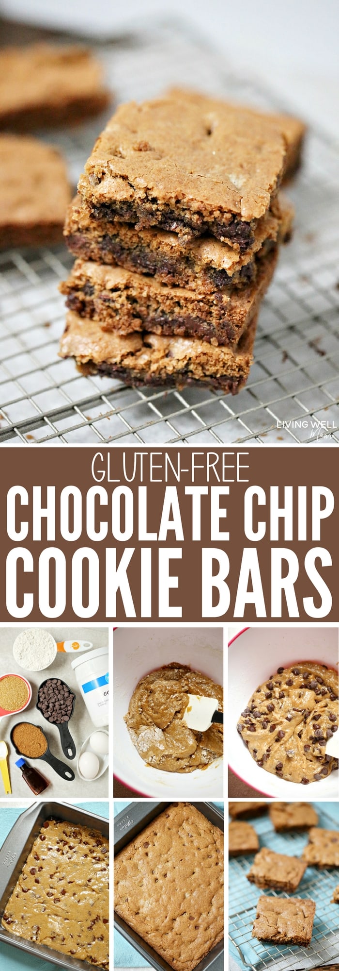 These Gluten-free Chocolate Cookie Bars are deliciously chewy and dairy-free too! This is a perfect quick and easy recipe when you don't have a lot of time but are craving a sweet treat! They're so easy, kids will love helping you bake too!