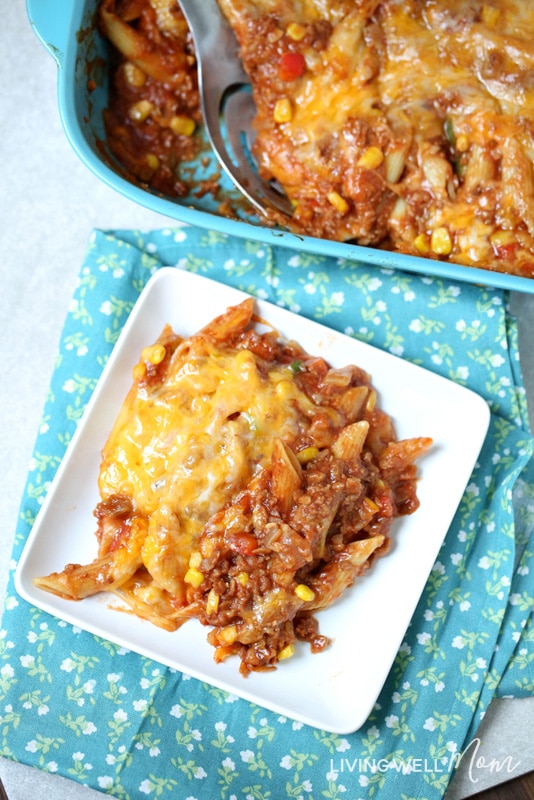 With ground sausage, this Easy Southwestern Casserole is a delicious dinner that's got flavor without too much spice. This recipe is kid-approved and a perfect busy weeknight quick-and-easy meal. Plus there's an easy gluten-free option and can be made dairy-free as well.
