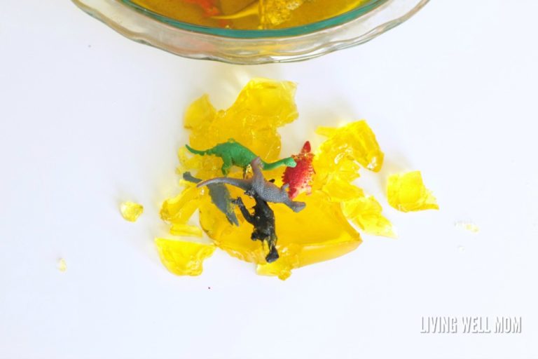Jello dinosaur dig activity for kids