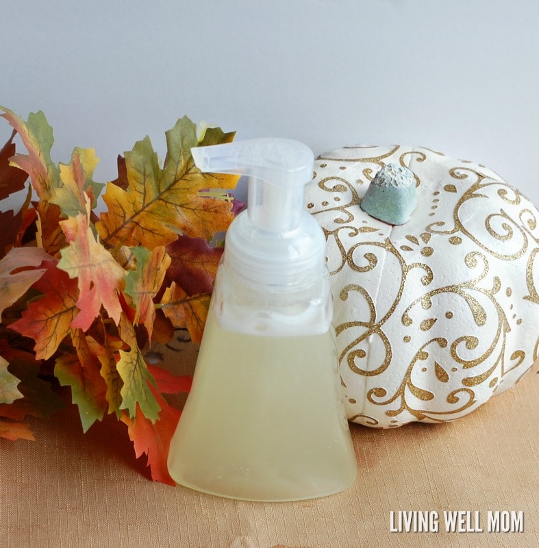 pumpkin spice DIY foaming soap 