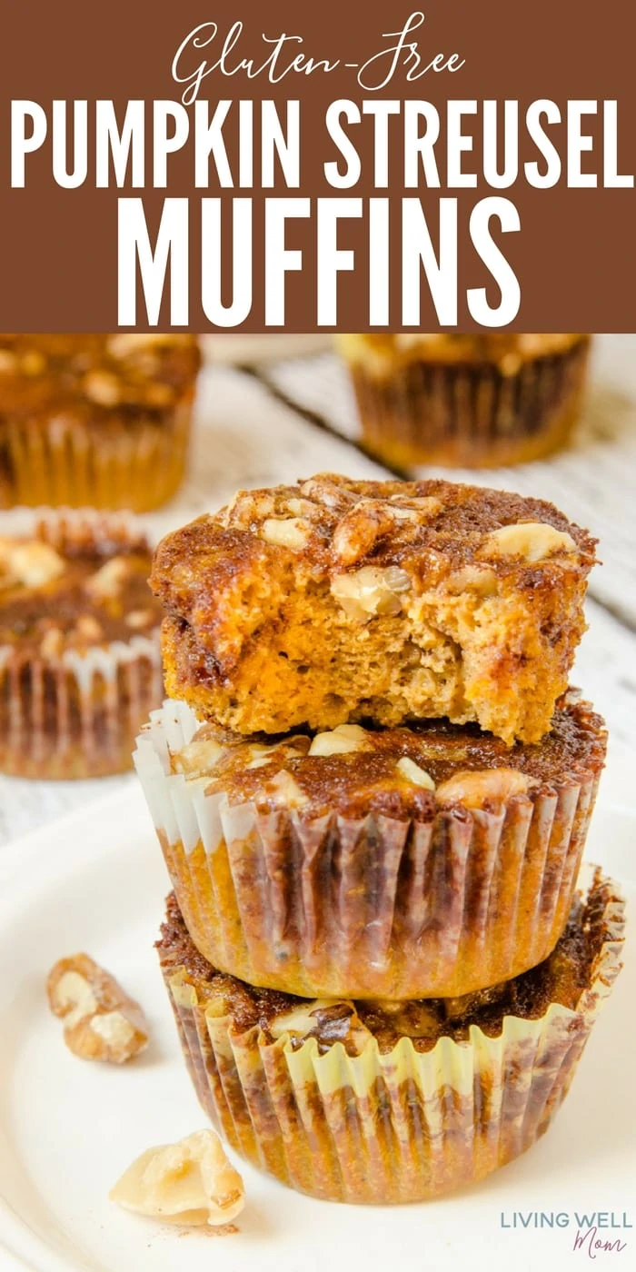  I didn't believe these delicious Pumpkin Streusel Muffins were gluten-free when I first tried them- they are so good! I love how they're naturally sweetened and easy to make too. My whole family, including the kids, love this recipe!