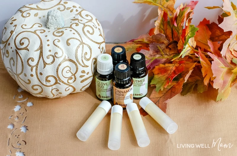 pumpkin spice lip balm with essential oils