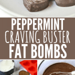 Peppermint Craving Buster Fat Bombs - these simple 4-ingredient fat bombs are quick & easy to make and can help reduce sugar cravings. They're so delicious, it's hard to believe they're sugar-free, dairy-free, and Paleo! Get 2 sets of instructions - one for "immediate cravings" and another if you want to make a larger batch.
