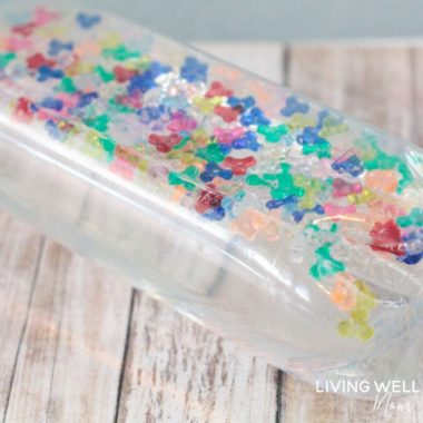 Kids of all ages love this Rainbow Sensory Bottle! It's calming for kids with autism and also works well as a timer or distraction for young children. Find out how to make your own with the easy DIY instructions here.