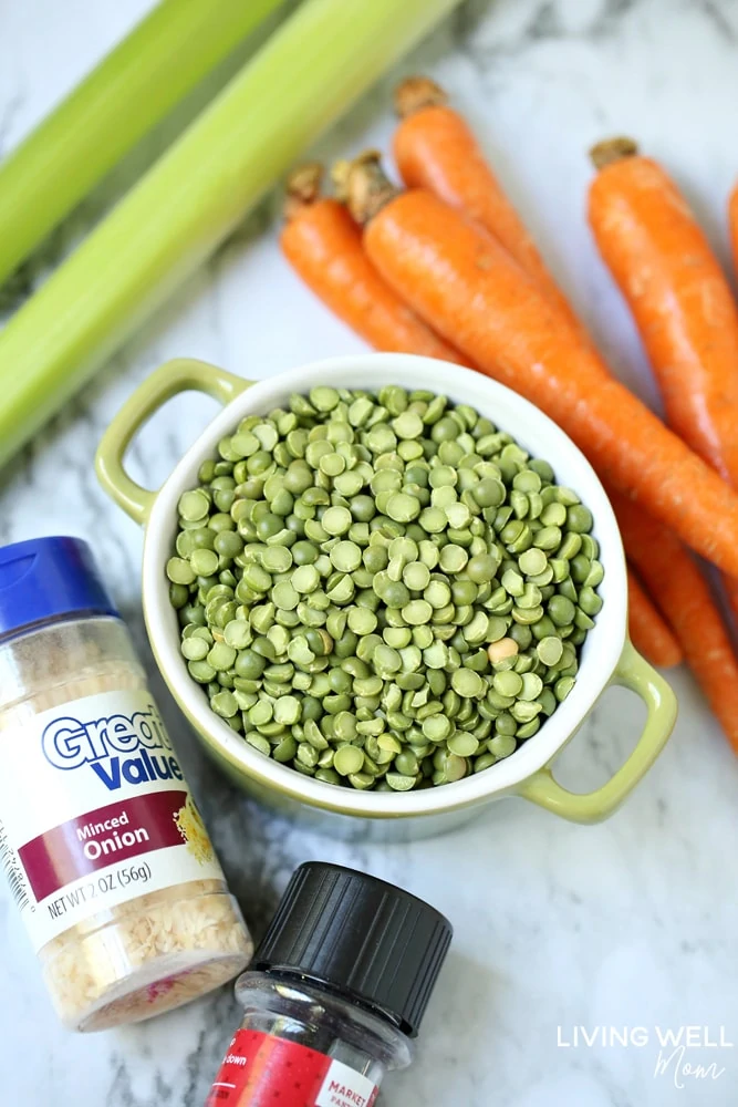 This hearty, delicious Split Pea Soup with Ham recipe will satisfy the whole family on a cold winter day. It’s also naturally gluten-free and dairy-free and a great meal option if you have allergies.