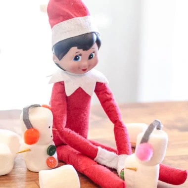 In need of a few ideas for your Elf on a Shelf? You can find 50 creative and simple Elf on the Shelf ideas plus a free printable here.