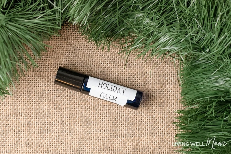 holiday calm essential oil roller bottle blend