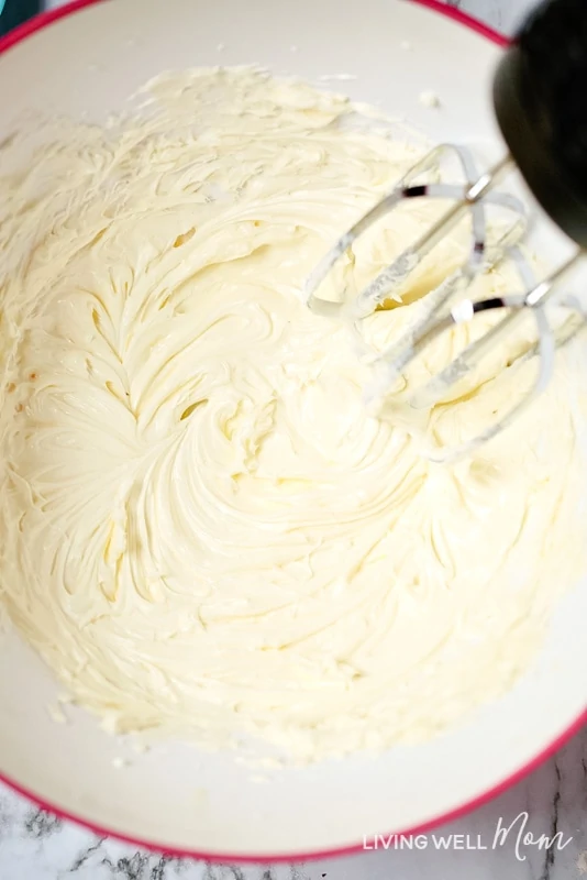 whipping butter and sugar for snickerdoodles cookies