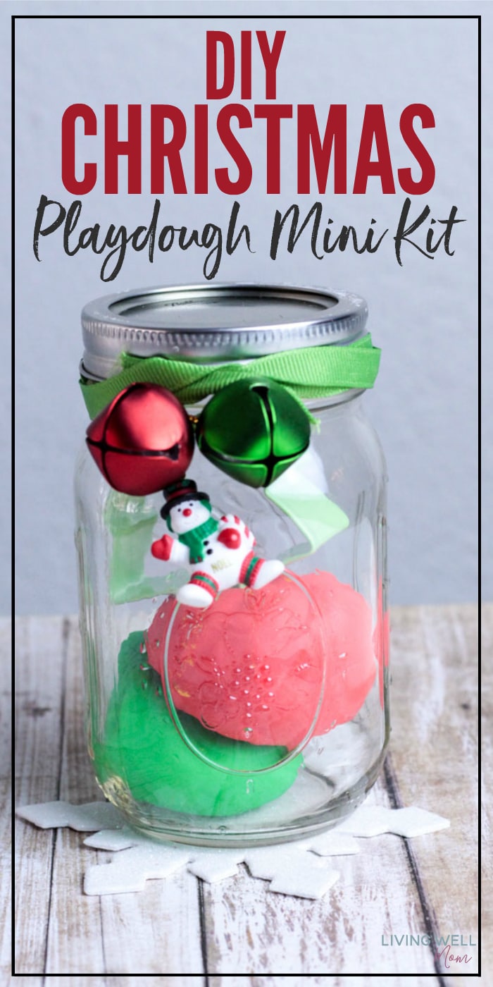 DIY Mini Christmas Playdough Kit - Living Well Mom