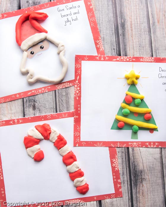 christmas playdough mats