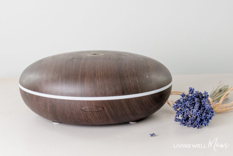 essential oil diffuser with lavender flowers