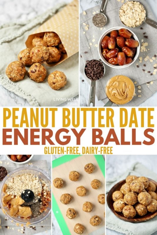 Peanut Butter Date Energy Balls {GlutenFree, DairyFree}