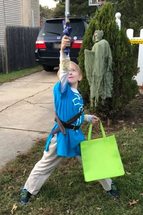 DIY sensory-friendly Zelda halloween costume for kids with autism