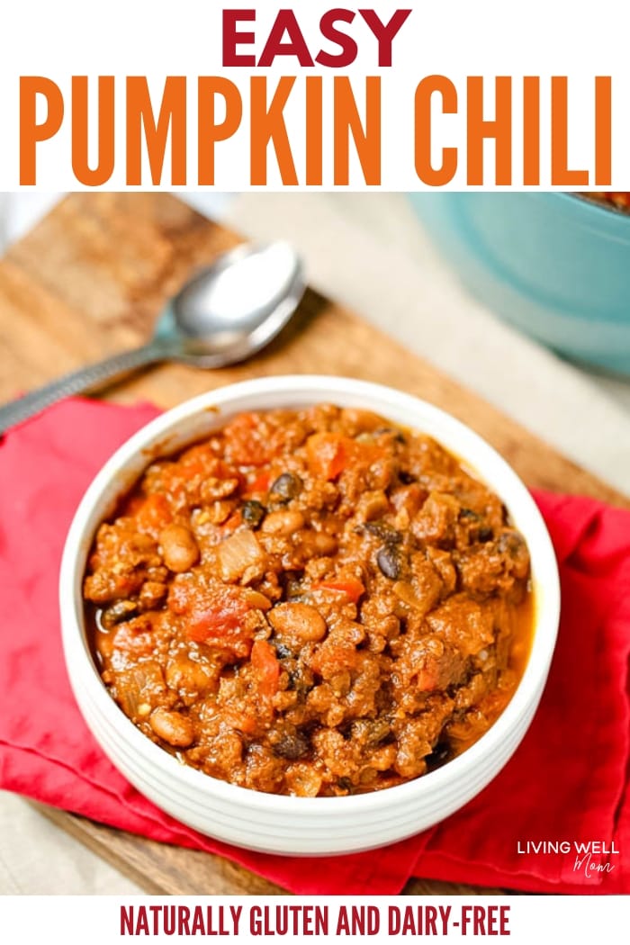 easy pumpkin chili dinner - one pot fast gluten-free dinner