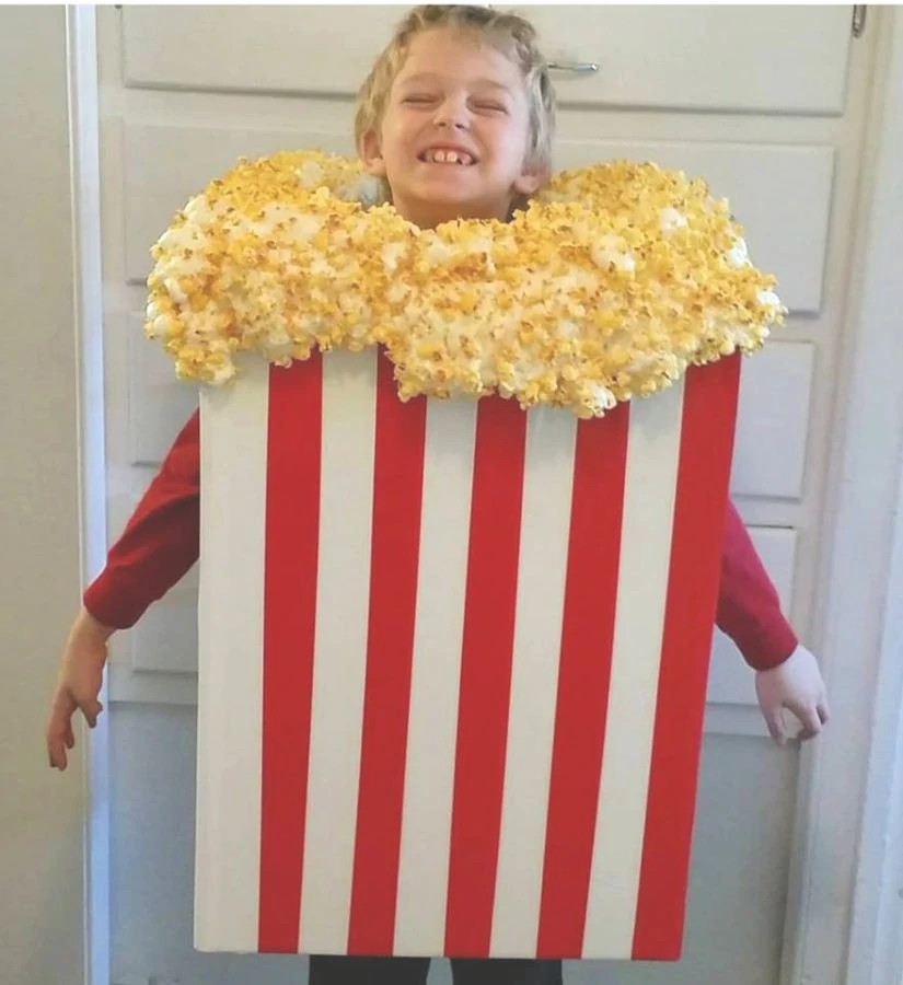 DIY Popcorn Halloween costume idea
