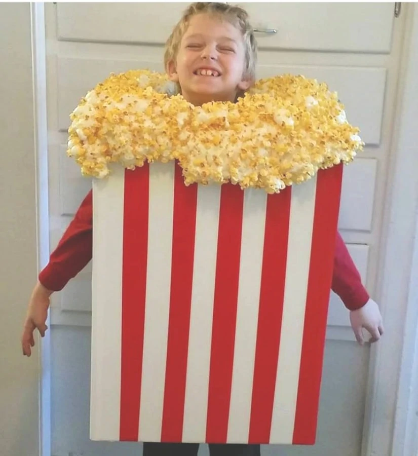 How to Make a Popcorn Box Costume - Easy DIY Halloween