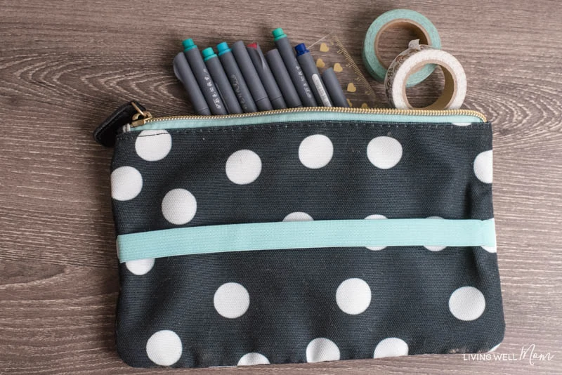 pen pouch for carrying bullet journal supplies