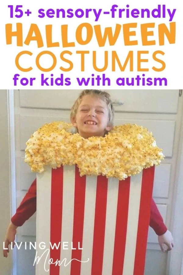 boy in a popcorn costume that's sensory friendly