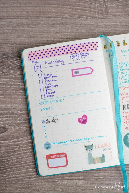 simple bullet journal layout ideas