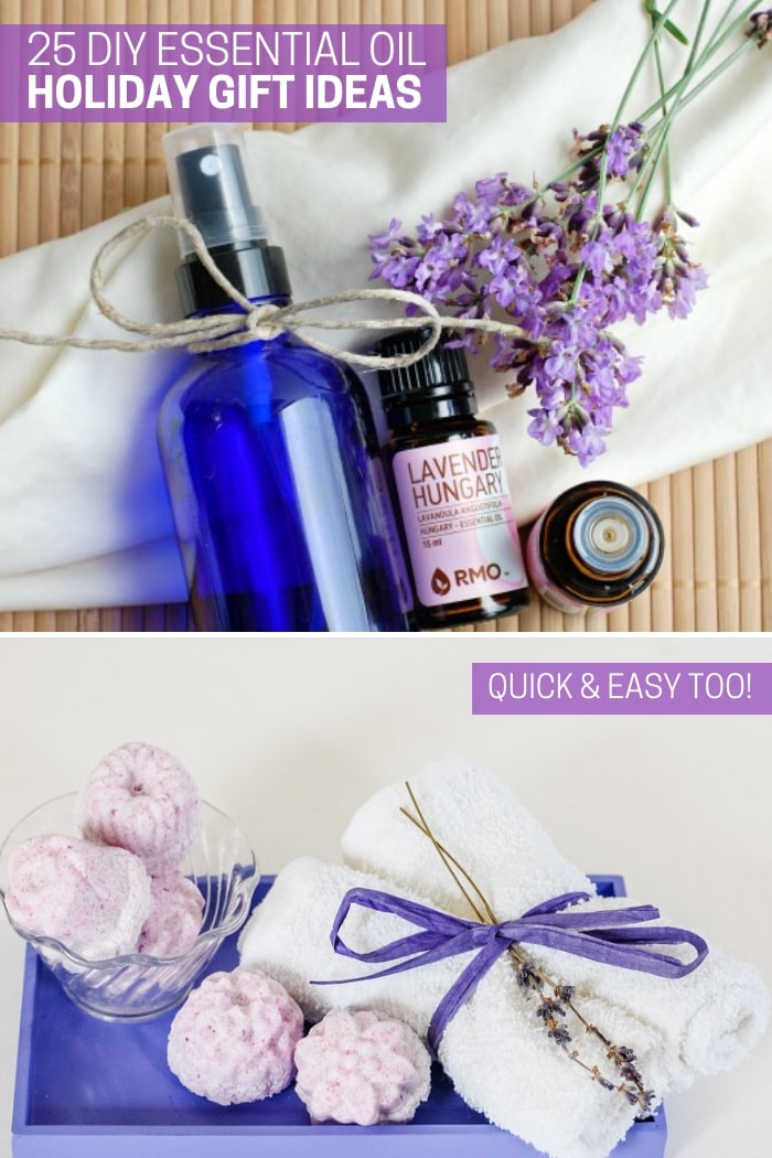 quick and easy DIY essential oil holiday gift ideas