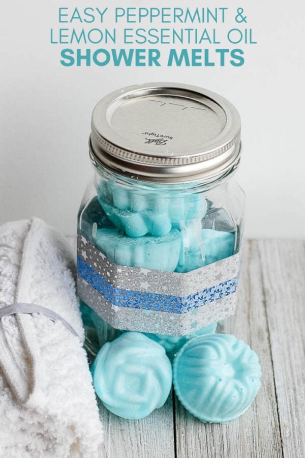 Easy DIY Peppermint & Lemon Essential Oil Shower Melts