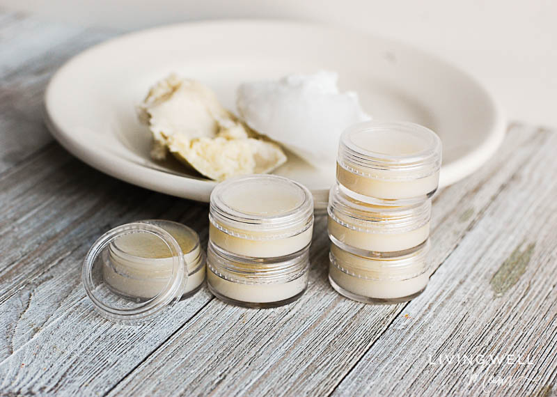 homemade cuticle butter in small containers