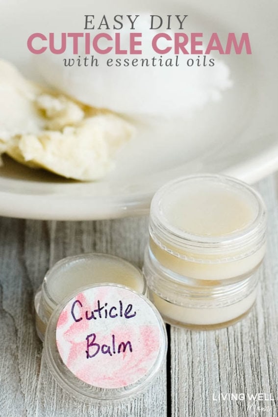 diy cuticle cream balm in small container