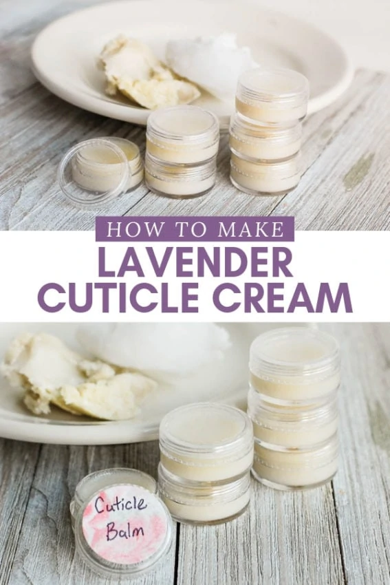 homemade cuticle cream with lavender essential oil