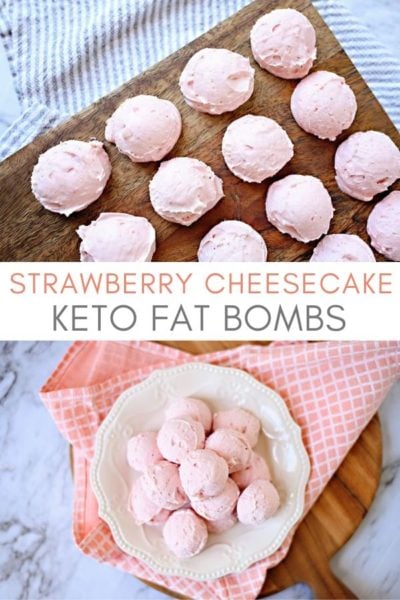 strawberry cheesecake fat bombs