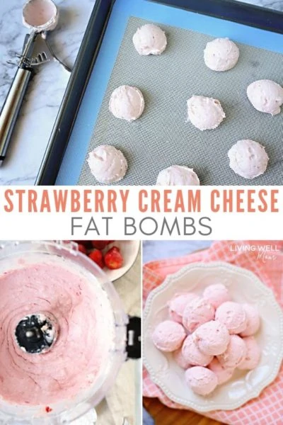 strawberry cream cheese fat bombs